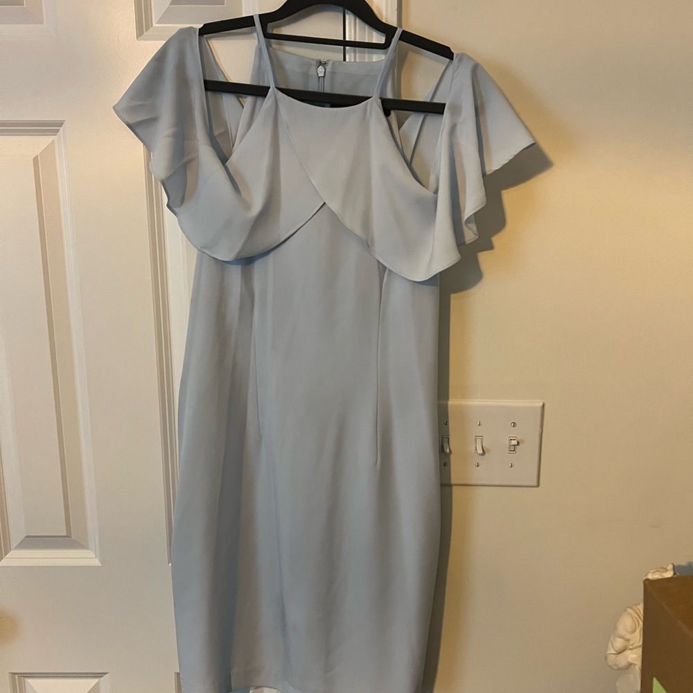 Light Blue Off-Shoulder Dress